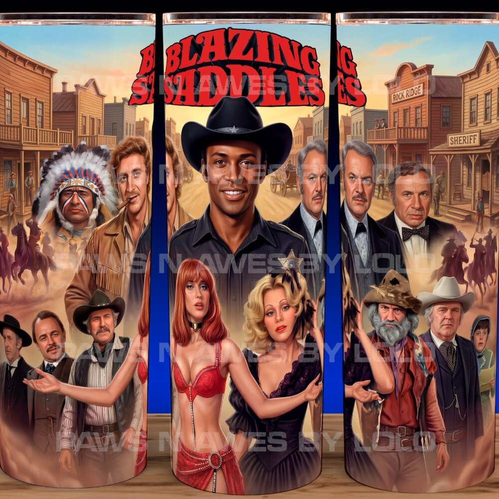 Blazing Saddles 70s Western Comedy Movie Art Design Cup Mug Tumbler 20oz